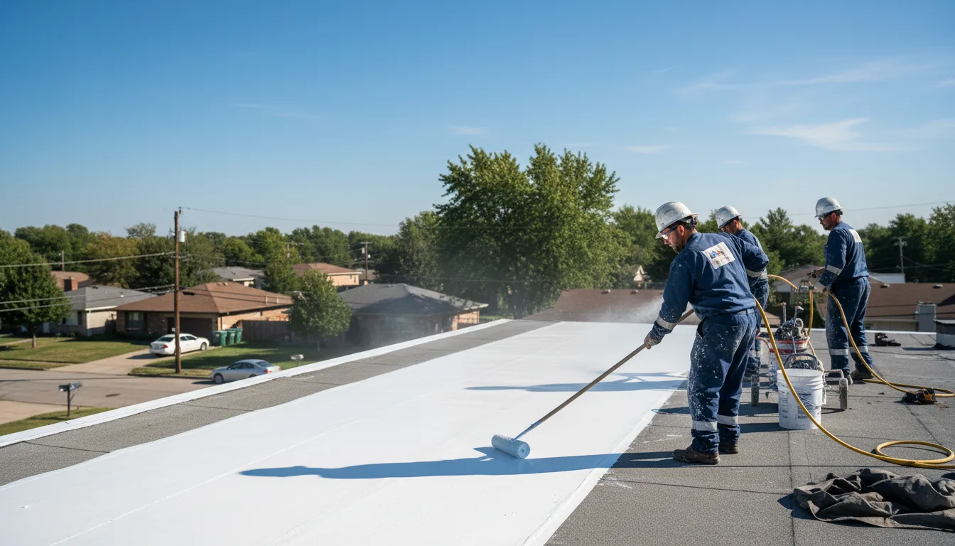 Commercial roof coating in Green Forest, AR near me